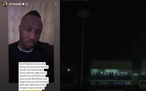 'Feel Robbed' - Andre Russell Vents Out Frustration On CPL Organisers Following Floodlight Failure